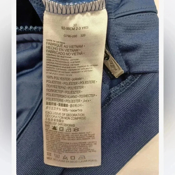 Nike Track Jacket Blue and  White Size 3T - Picture 4 of 6